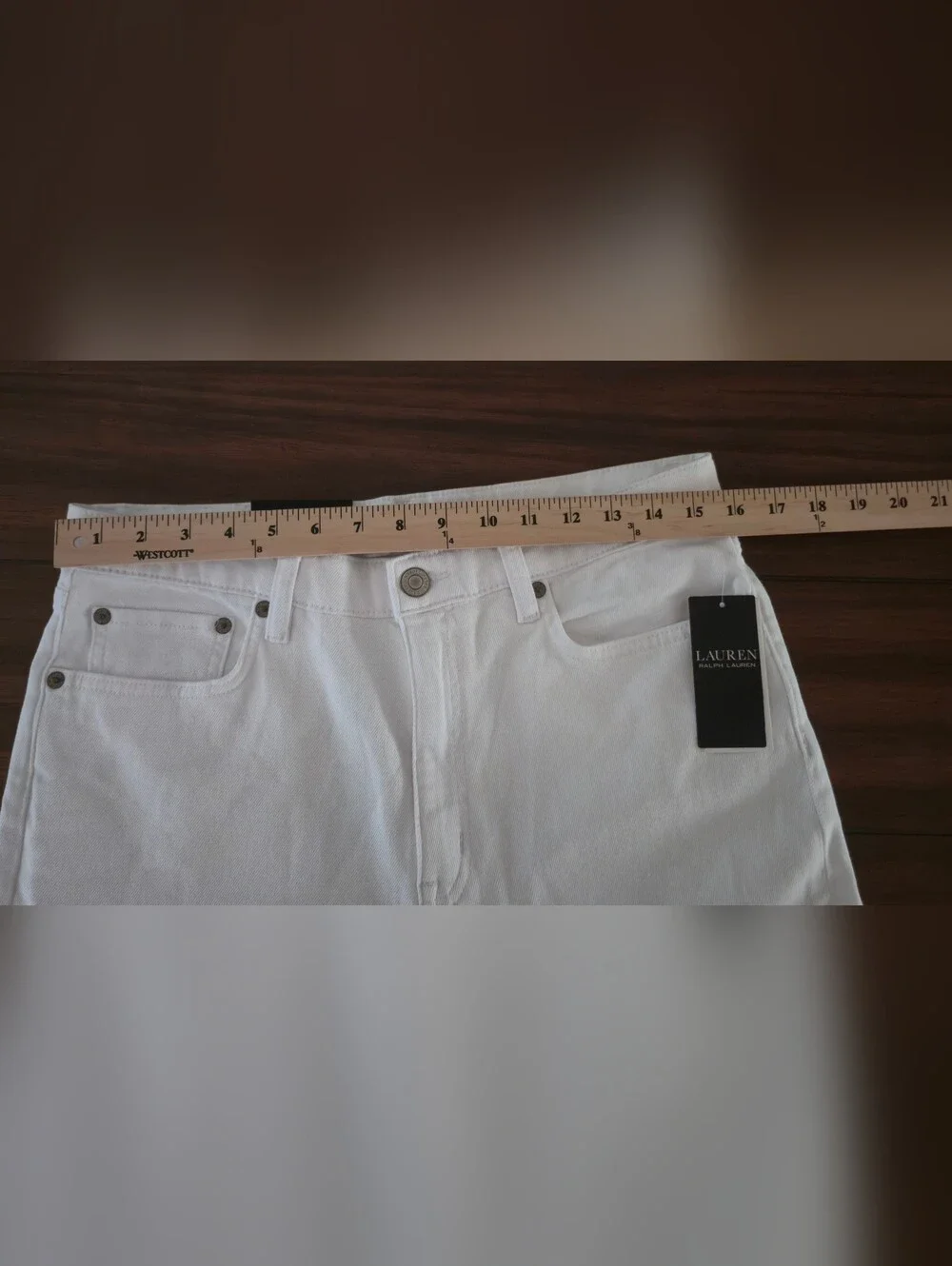 Lauren Ralph Lauren Women's High-Rise Straight Ankle Jeans White